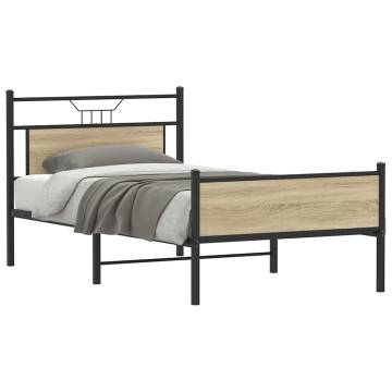 Sonoma Oak Bed Frame Without Mattress | 107x203 cm | HipoMarket