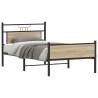  Bed Frame without Mattress Sonoma Oak 107x203 cm Engineered Wood Colour sonoma oak Size 107 x 203 cm Model with headboard & high footboard 