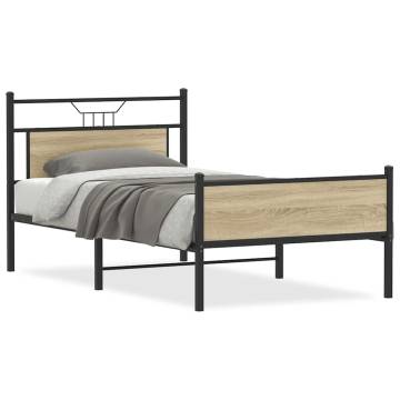 Sonoma Oak Bed Frame Without Mattress | 107x203 cm | HipoMarket