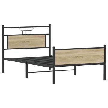 Sonoma Oak Bed Frame Without Mattress | 107x203 cm | HipoMarket