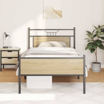 Sonoma Oak Bed Frame Without Mattress | 107x203 cm | HipoMarket