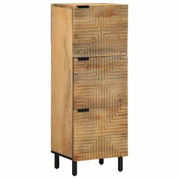 Highboard Brown - 40x33x110 cm Solid Wood Mango | HipoMarket