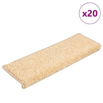 Buy Cream Stair Mats - 20 Pcs, Non-Slip & Washable