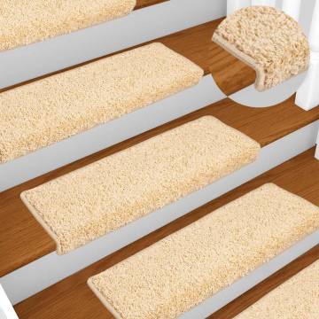 Buy Cream Stair Mats - 20 Pcs, Non-Slip & Washable