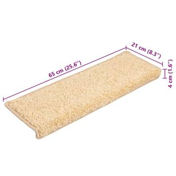 Buy Cream Stair Mats - 20 Pcs, Non-Slip & Washable