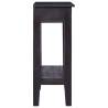 Elegant Black Console Table with Drawer - Solid Mahogany Design