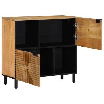 Stylish Brown Mango Wood Sideboard - 80x33x75 cm