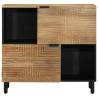 Stylish Brown Mango Wood Sideboard - 80x33x75 cm