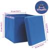 4 Pcs Blue Fabric Storage Boxes with Lids | HipoMarket