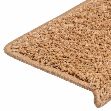 Beige Stair Mats 20 pcs - Non-slip, Washable & Decorative