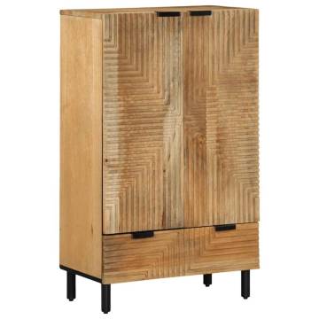 Highboard Brown 60x33x100 cm - Solid Wood Mango Storage