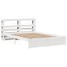 White Bed Frame with Headboard 140x190 cm - HipoMarket