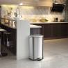 EKO Pedal Bin Della 50 L Matte Silver - Stylish Kitchen Waste Solution