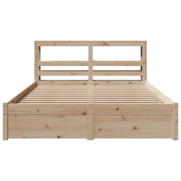 Bed Frame with Headboard 140x200 cm - Stylish & Sturdy