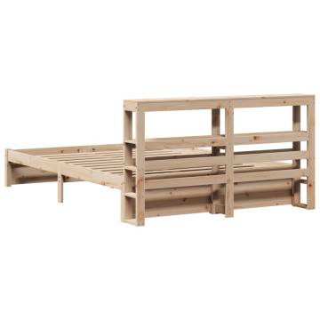 Bed Frame with Headboard 140x200 cm - Stylish & Sturdy