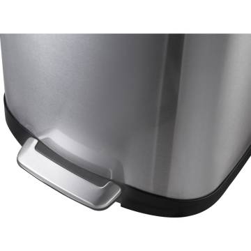 EKO Pedal Bin Della 50 L Matte Silver - Stylish Kitchen Waste Solution