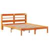 Bed Frame with Headboard in Wax Brown - 160x200 cm