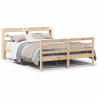 Wooden Bed Frame with Headboard 140x200 cm - Hipo Market