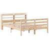 Wooden Bed Frame with Headboard 140x200 cm - Hipo Market