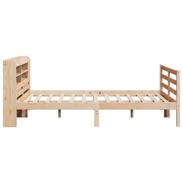 Wooden Bed Frame with Headboard 140x200 cm - Hipo Market