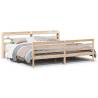 Wooden Bed Frame with Headboard 200x200 cm - Hipomarket UK