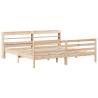 Wooden Bed Frame with Headboard 200x200 cm - Hipomarket UK