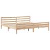 Wooden Bed Frame with Headboard 200x200 cm - Hipomarket UK