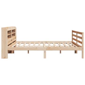 Wooden Bed Frame with Headboard 200x200 cm - Hipomarket UK