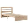 Wooden Bed Frame with Headboard 75x190 cm - Sleek & Sturdy