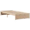 Wooden Bed Frame with Headboard 75x190 cm - Sleek & Sturdy