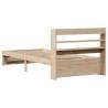 Wooden Bed Frame with Headboard 75x190 cm - Sleek & Sturdy