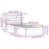 Bed Frame with Headboard 90x190 cm - Stylish & Sturdy