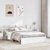  Bed Frame with Headboard without Mattress White 160x200 cm Colour white Size 160 x 200 cm 