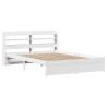 White Bed Frame with Headboard (160x200 cm) | Hipomarket