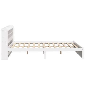 White Bed Frame with Headboard (160x200 cm) | Hipomarket