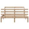 Stylish Wooden Bed Frame with Headboard - 140x190 cm