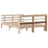 Stylish Wooden Bed Frame with Headboard - 140x190 cm