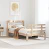  Bed Frame with Headboard without Mattress 90x200 cm Colour brown Size 90 x 200 cm 