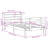 Stylish 90x200 cm Bed Frame with Headboard - No Mattress