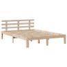 Wooden Bed Frame with Headboard - 140x200 cm | Hipo Market