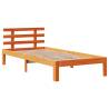 Wax Brown Bed Frame with Headboard 90x190 cm - Hipomarket