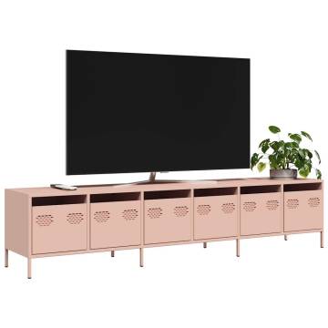 Stylish Pink TV Cabinet - 202x39x43.5 cm Cold-Rolled Steel