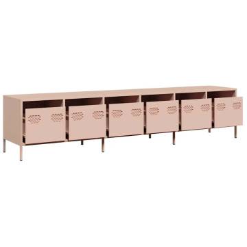 Stylish Pink TV Cabinet - 202x39x43.5 cm Cold-Rolled Steel