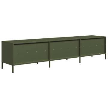 Olive Green TV Cabinet - 202x39x43.5 cm Cold-Rolled Steel