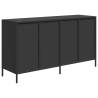 Stylish Black Sideboard 135x39 cm - Durable Cold-Rolled Steel