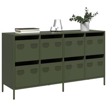 Olive Green Sideboard - Cold-Rolled Steel 135x39 cm | HipoMarket