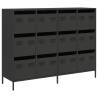 Stylish Black Sideboard - 135x39x103.5 cm Cold-rolled Steel