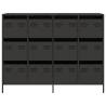 Stylish Black Sideboard - 135x39x103.5 cm Cold-rolled Steel