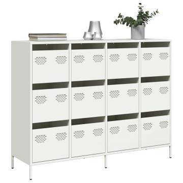 Stylish White Sideboard - Cold-Rolled Steel 135x39 cm | HipoMarket