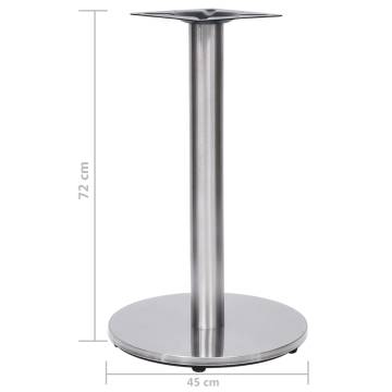 Stylish Bistro Table Leg - Stainless Steel Ø45x72 cm